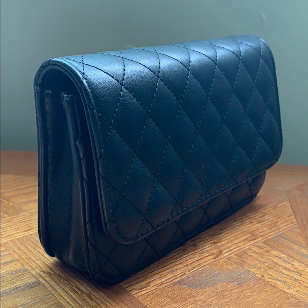 Faux Leather Quilted Crossbody